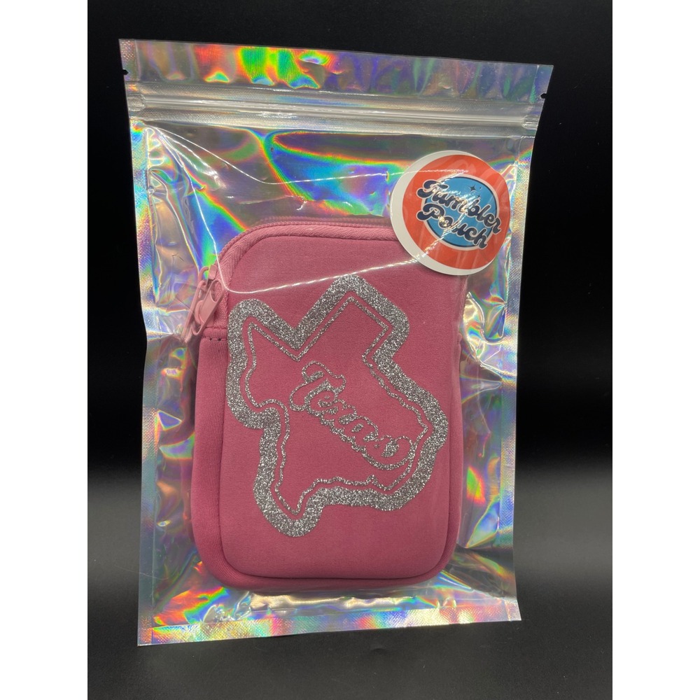 Tumbler Pouch Texas Collection Pink Glitter 40oz Bottle Bag Accessory New Sealed